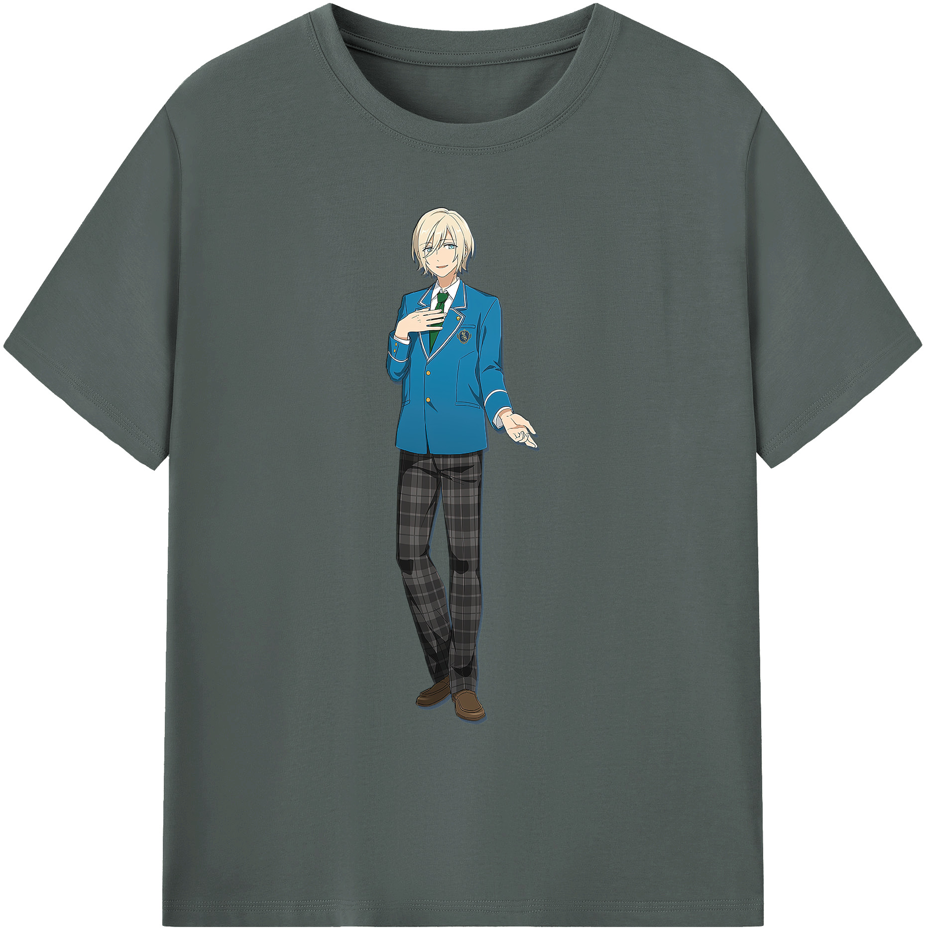 （画像用） あんさんぶるスターズ! Ensemble Stars 綿100％ メンズ半袖Tシャツ｜肌触りやわらか＆通気性